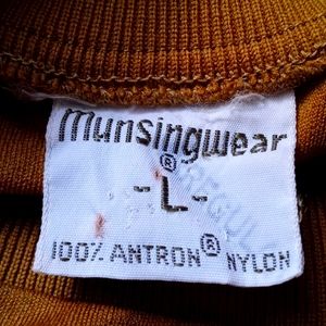 1960s antron nylon men's tan rust color shirt short sleeve must have for today